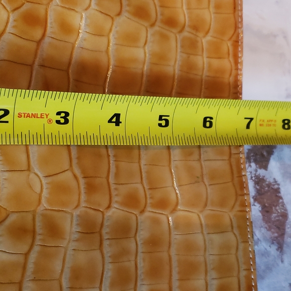 Vintage Furla Yellow Snakeskin Shoulder Bag - Picture 9 of 9